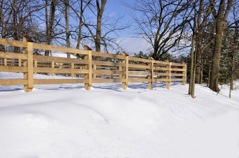 Winter Fence Scene